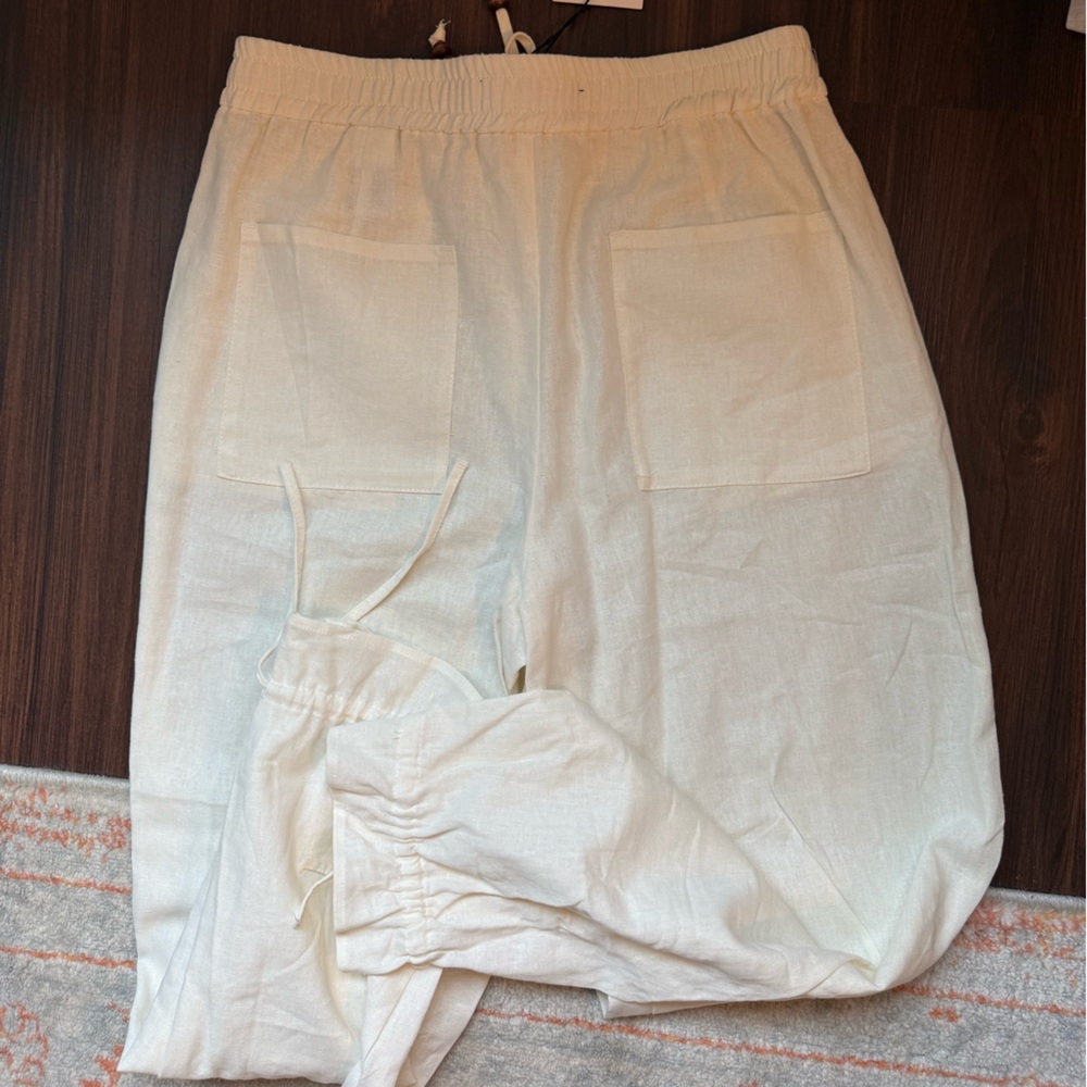Zara Drawstring Linen Pants 🤍 - Picture 3 of 3